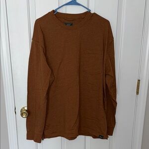 Woolrich Green Label Brown Long Sleeve Tee with Pocket - XL